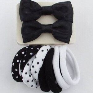 Set of matching barrettes and elastics